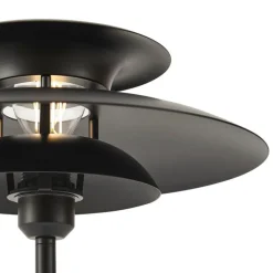 QAZQA Tischlampen|Wohnzimmerlampen*Retro-Tischleuchte Schwarz Stahl 45cm - Pauly