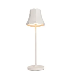 QAZQA Gartenbeleuchtung|Led-Außenleuchten*Retro-Tischleuchte wiederaufladbar IP44 Cremeweiß - Granny