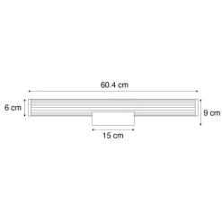 QAZQA Badezimmerlampen|Led-Wandleuchten*Retro-Wandleuchte Bronze 60,4 cm inkl. LED IP44 - Coco