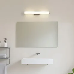 QAZQA Badezimmerlampen|Led-Wandleuchten*Retro-Wandleuchte Gunmetal 60,4 cm inkl. LED IP44 - Coco