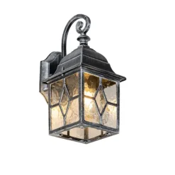 QAZQA Gartenbeleuchtung|Außenwandleuchten*Romantische Außenwandlaterne in Antiksilber – London