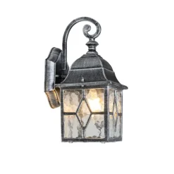 QAZQA Gartenbeleuchtung|Außenwandleuchten*Romantische Außenwandlaterne in Antiksilber – London