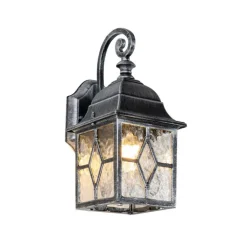 QAZQA Gartenbeleuchtung|Außenwandleuchten*Romantische Außenwandlaterne in Antiksilber – London