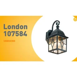 QAZQA Gartenbeleuchtung|Außenwandleuchten*Romantische Außenwandlaterne dunkelgrün - London