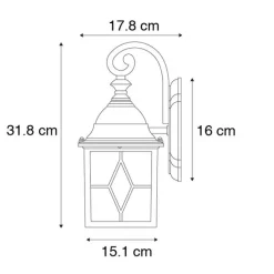 QAZQA Gartenbeleuchtung|Laternen Außen*Romantische Außenwandleuchte Bronze - London