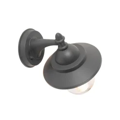 QAZQA Gartenbeleuchtung|Außenwandleuchten*Romantische Außenwandleuchte dunkelgrau - Oxford