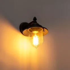 QAZQA Gartenbeleuchtung|Außenwandleuchten*Romantische Außenwandleuchte dunkelgrau - Oxford