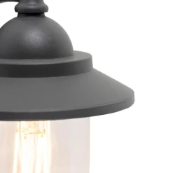 QAZQA Gartenbeleuchtung|Außenwandleuchten*Romantische Außenwandleuchte dunkelgrau - Oxford