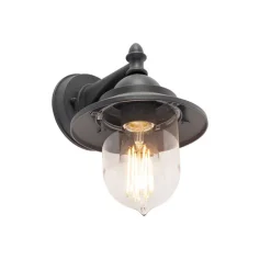 QAZQA Gartenbeleuchtung|Außenwandleuchten*Romantische Außenwandleuchte dunkelgrau - Oxford