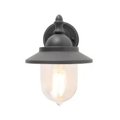 QAZQA Gartenbeleuchtung|Außenwandleuchten*Romantische Außenwandleuchte dunkelgrau - Oxford