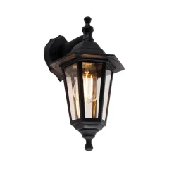 QAZQA Gartenbeleuchtung|Außenwandleuchten*Romantische Außenwandleuchte schwarz IP44 - New Haven