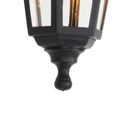 QAZQA Gartenbeleuchtung|Badezimmerlampen*Romantische Hängeleuchte schwarz IP44 - New Haven