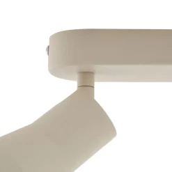 QAZQA Deckenstrahler|Aufbaustrahler*Runde Deckenleuchte Beige GU10 50mm 3-flammig - Stanley