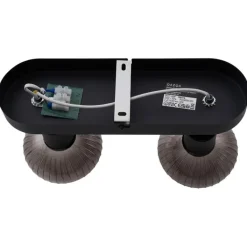 QAZQA Deckenstrahler|Aufbaustrahler*Runde Deckenleuchte schwarz mit Rauchglas 2-flammig - Teddy