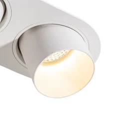 QAZQA Schlafzimmerlampen|Küchenlampen*Runde Einbauleuchte weiß GU10 70mm schwenkbar 2-flammig - Installa