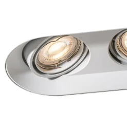 QAZQA Einbaustrahler|Wohnzimmerlampen*Runde Einbauleuchte weiß GU10 50mm 2-flammig - Hubs