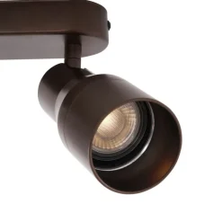 QAZQA Aufbaustrahler|Deckenstrahler*Runder Deckenstrahler Dunkelbronze GU10 50mm 3-flammig - Stanley