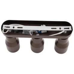 QAZQA Aufbaustrahler|Deckenstrahler*Runder Deckenstrahler Dunkelbronze GU10 50mm 3-flammig - Stanley