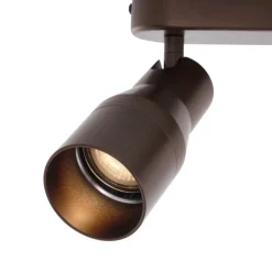 QAZQA Deckenstrahler|Aufbaustrahler*Runder Deckenstrahler Dunkelbronze GU10 50mm 2-flammig - Stanley