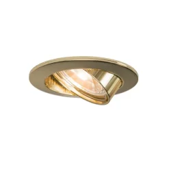 QAZQA Einbaustrahler|Wohnzimmerlampen*Runder Einbauspot in Gold - Edu