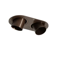 QAZQA Einbaustrahler|Wohnzimmerlampen*Runder Einbau-Strahler Dunkelbronze GU10 35mm schwenkbar 2-flammig - Installa