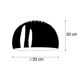 QAZQA Bogenlampen|Stehlampen*Runder Lampenschirm aus Stahl für XXL-Bogenlampe