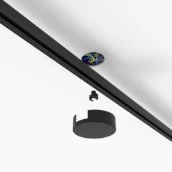 QAZQA Küchenlampen|Esszimmerlampen*Rundes Stromschienensystem Deckenplatte schwarz 1-phasig - Iconic