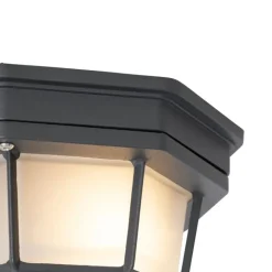 QAZQA Gartenbeleuchtung|Deckenleuchten Außen*Rural Deckenleuchte dunkelgrau IP44 - Bri S