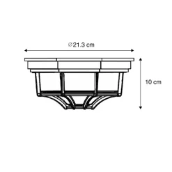 QAZQA Gartenbeleuchtung|Deckenleuchten Außen*Rural Deckenleuchte dunkelgrau IP44 - Bri S