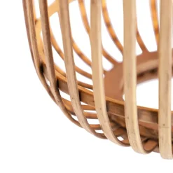 QAZQA Schlafzimmerlampen|Küchenlampen*Rural Hängelampe Rattan 3-Licht - Manila