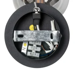 QAZQA Deckenstrahler|Aufbaustrahler*Rural spot schwarz verstellbar mit Rauchglas - Athen