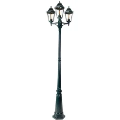 QAZQA Gartenbeleuchtung|Laternen Außen*Rustikale Außenlaterne dunkelgrün 3-Licht IP44 - New Orleans