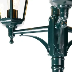 QAZQA Gartenbeleuchtung|Laternen Außen*Rustikale Außenlaterne dunkelgrün 3-Licht IP44 - New Orleans