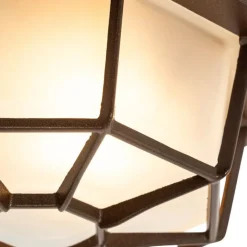 QAZQA Deckenleuchten Außen|Gartenbeleuchtung*Rustikale Deckenleuchte Rostbraun 21,3 cm IP44 - Bri