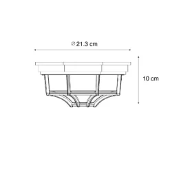 QAZQA Deckenleuchten Außen|Gartenbeleuchtung*Rustikale Deckenleuchte Rostbraun 21,3 cm IP44 - Bri