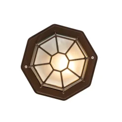 QAZQA Deckenleuchten Außen|Gartenbeleuchtung*Rustikale Deckenleuchte Rostbraun 21,3 cm IP44 - Bri