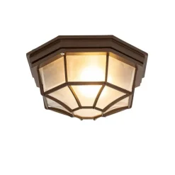 QAZQA Deckenleuchten Außen|Gartenbeleuchtung*Rustikale Deckenleuchte Rostbraun 26,5 IP44 - Bri