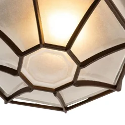 QAZQA Deckenleuchten Außen|Gartenbeleuchtung*Rustikale Deckenleuchte Rostbraun 26,5 IP44 - Bri