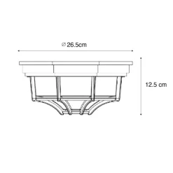 QAZQA Deckenleuchten Außen|Gartenbeleuchtung*Rustikale Deckenleuchte Rostbraun 26,5 IP44 - Bri