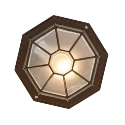 QAZQA Deckenleuchten Außen|Gartenbeleuchtung*Rustikale Deckenleuchte Rostbraun 26,5 IP44 - Bri