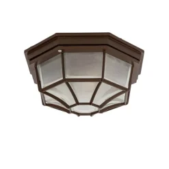 QAZQA Deckenleuchten Außen|Gartenbeleuchtung*Rustikale Deckenleuchte Rostbraun 26,5 IP44 - Bri