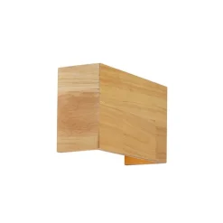 QAZQA Schlafzimmerlampen|Küchenlampen*Rustikale Wandleuchte Eichenholz 2-flammig - Otan