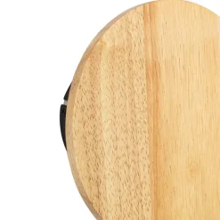 QAZQA Schlafzimmerlampen|Küchenlampen*Rustikale Wandleuchte Holz Rund Neigbar - Pulley