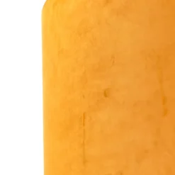 QAZQA Lampenschirme*Samt Lampenschirm Gelb 50/50/25 mit goldener Innenseite