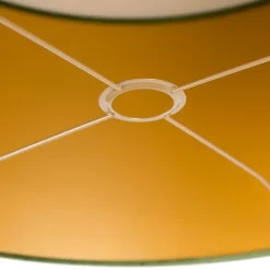 QAZQA Lampenschirme*Samt Lampenschirm Grün 50/50/25 mit goldener Innenseite
