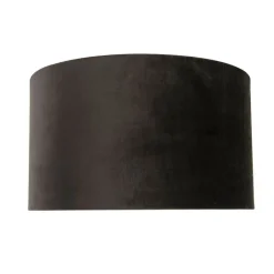 QAZQA Lampenschirme*Samt Lampenschirm schwarz 35/35/20 mit goldener Innenseite