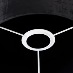 QAZQA Lampenschirme*Samt Lampenschirm Schwarz Zylinder 20/20/20