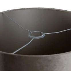 QAZQA Lampenschirme*Samt Lampenschirm Taupe Zylinder 40/40/40