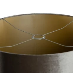 QAZQA Lampenschirme*Samtlampenschirm Bronze mit goldener Innenseite 50/50/25