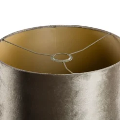 QAZQA Lampenschirme*Samtlampenschirm Bronze mit goldener Innenseite 35/35/20